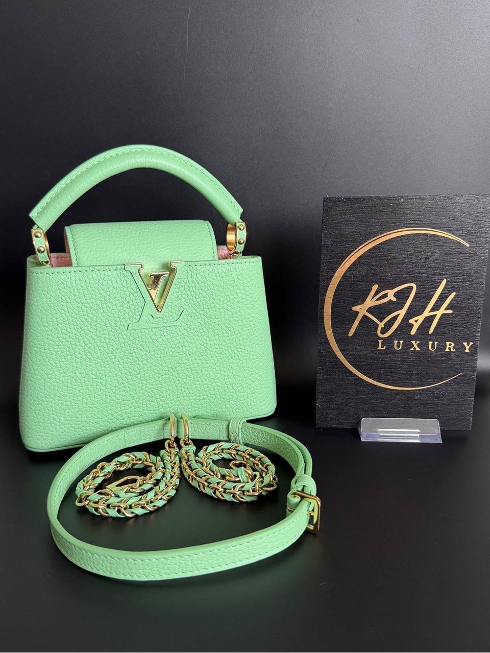 Louis Vuitton Capucines Mini – Mint Green Taurillon Leather | NWOT | COA
